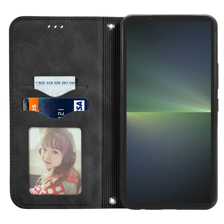 For Sony Xperia 5 V Retro Skin Feel Magnetic Flip Leather Phone Case