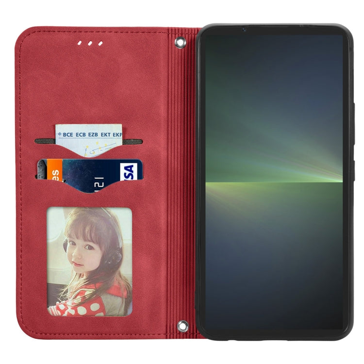 For Sony Xperia 5 V Retro Skin Feel Magnetic Flip Leather Phone Case