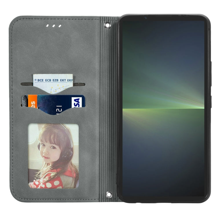 For Sony Xperia 5 V Retro Skin Feel Magnetic Flip Leather Phone Case