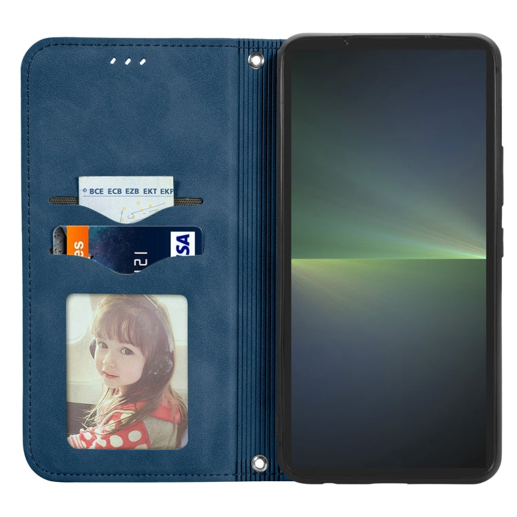 For Sony Xperia 5 V Retro Skin Feel Magnetic Flip Leather Phone Case