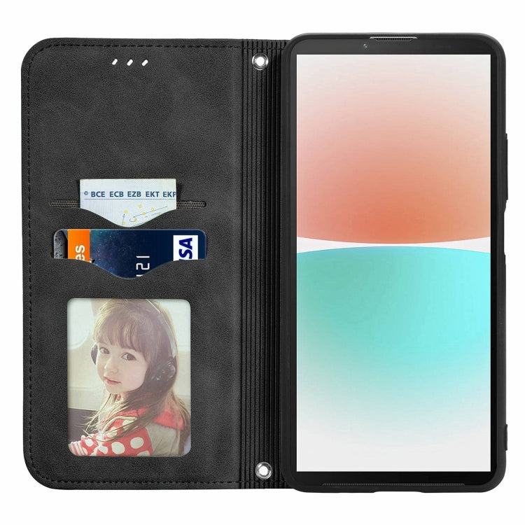For Sony Xperia 10 IV Retro Skin Feel Magnetic Flip Leather Phone Case