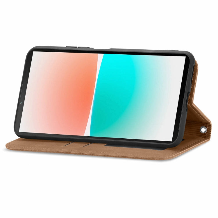 For Sony Xperia 10 IV Retro Skin Feel Magnetic Flip Leather Phone Case