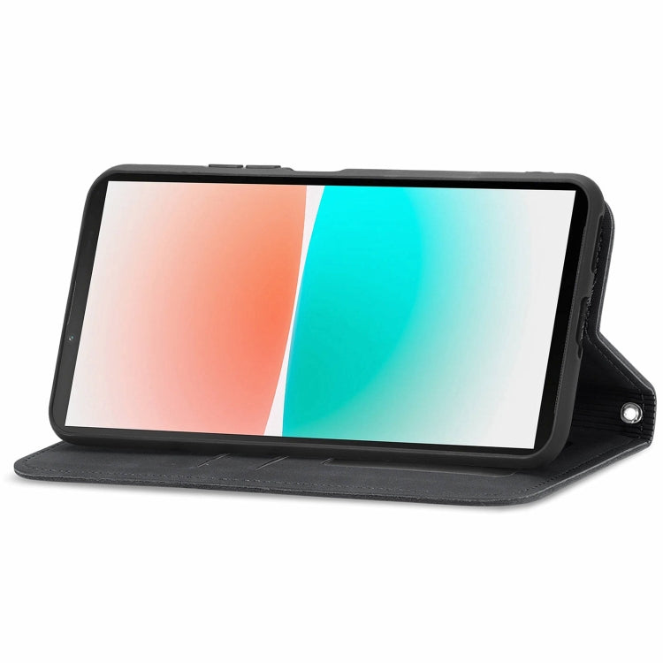 For Sony Xperia 10 V Retro Skin Feel Magnetic Flip Leather Phone Case
