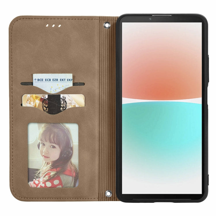 For Sony Xperia 10 V Retro Skin Feel Magnetic Flip Leather Phone Case