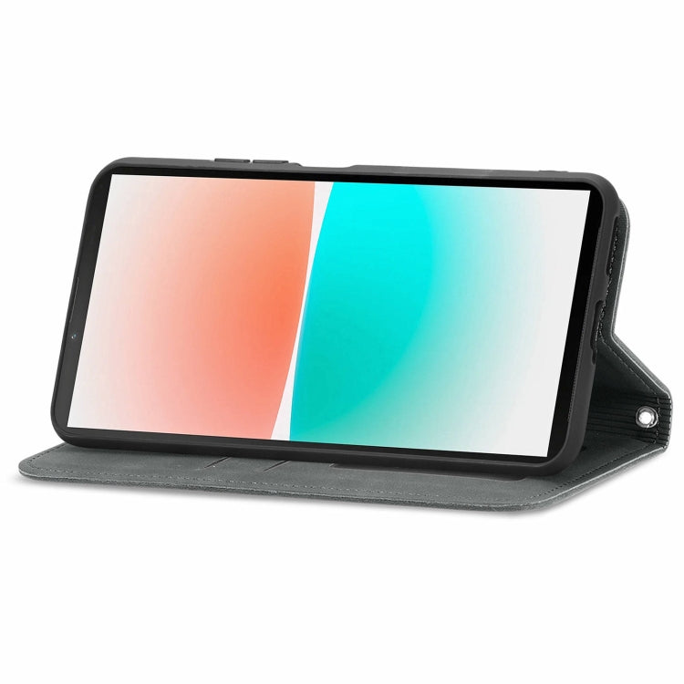 For Sony Xperia 10 V Retro Skin Feel Magnetic Flip Leather Phone Case