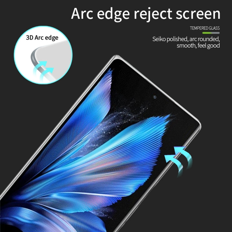 For vivo X Fold3 / Fold3 Pro MOFI 9H 3D Hot Bending Tempered Glass Film - Black