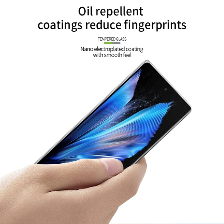 For vivo X Fold3 / Fold3 Pro MOFI 9H 3D Hot Bending Tempered Glass Film - Black