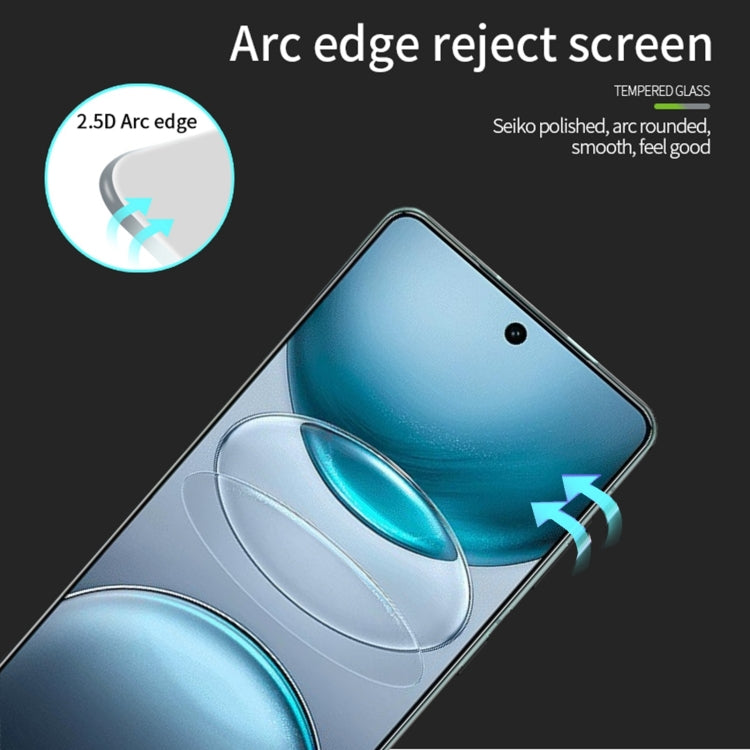 For vivo X100s MOFI 9H 3D Hot Bending Tempered Glass Film - Black