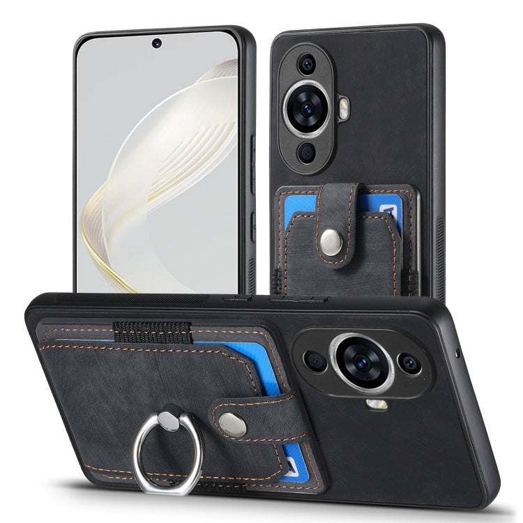 For Huawei nova 11 Retro Skin-feel Ring Card Wallet Phone Case