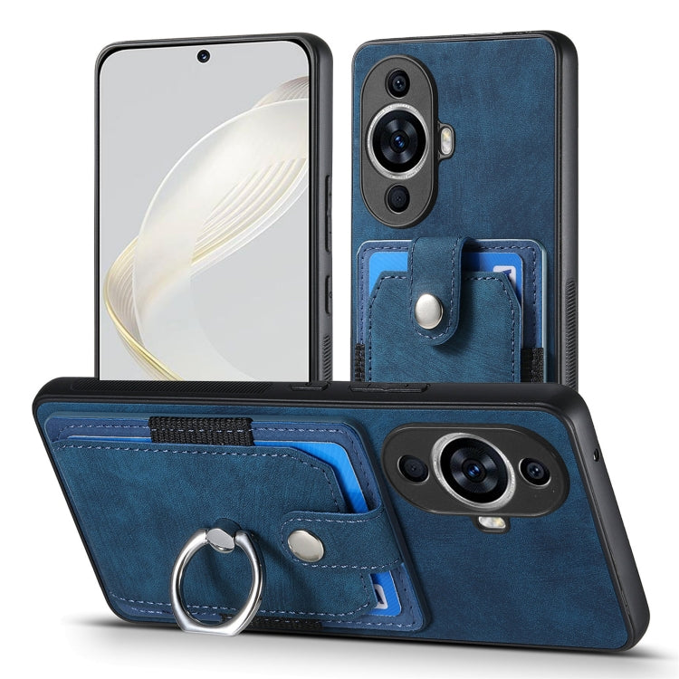 For Huawei nova 11 Retro Skin-feel Ring Card Wallet Phone Case