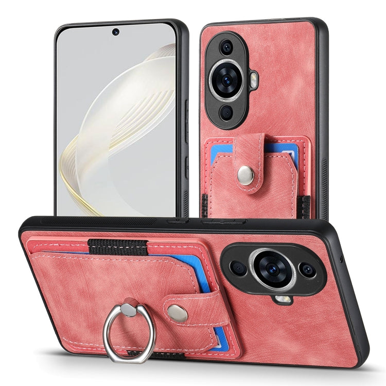 For Huawei nova 11 Retro Skin-feel Ring Card Wallet Phone Case