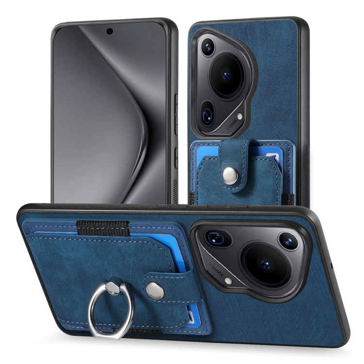 For Huawei Pura 70 Ultra Retro Skin-feel Ring Card Wallet Phone Case