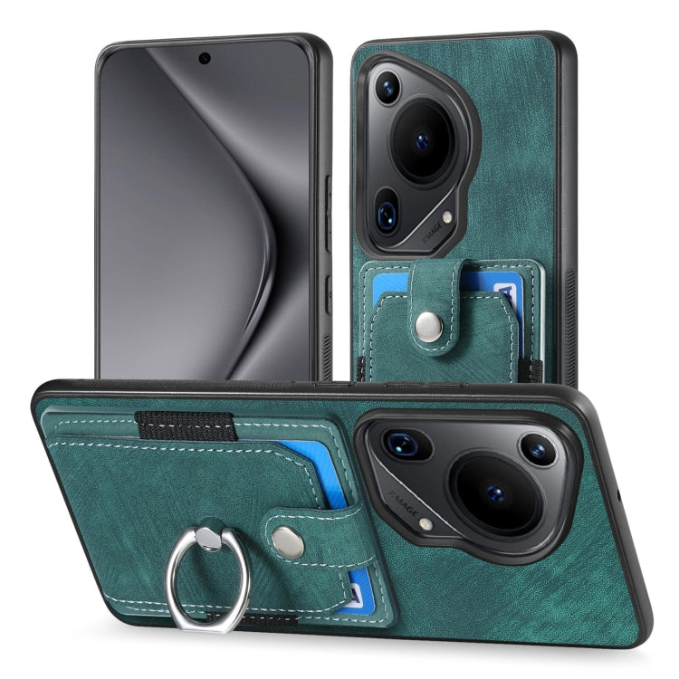 For Huawei Pura 70 Ultra Retro Skin-feel Ring Card Wallet Phone Case