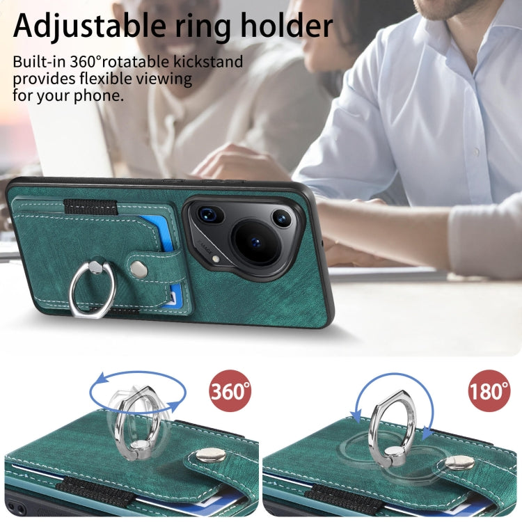 For Huawei Pura 70 Ultra Retro Skin-feel Ring Card Wallet Phone Case