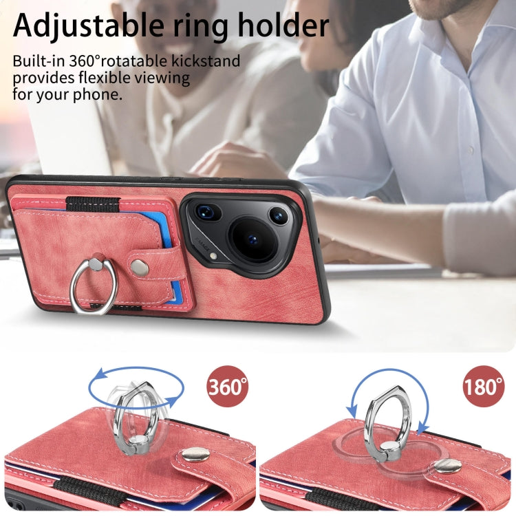 For Huawei Pura 70 Ultra Retro Skin-feel Ring Card Wallet Phone Case