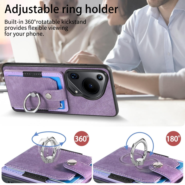 For Huawei Pura 70 Ultra Retro Skin-feel Ring Card Wallet Phone Case