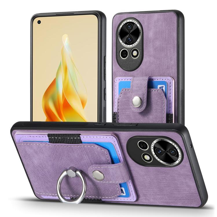 For Huawei nova 13 Retro Skin-feel Ring Card Wallet Phone Case