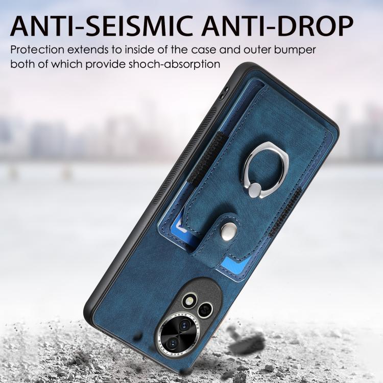 For Huawei nova 13 Pro Retro Skin-feel Ring Card Wallet Phone Case