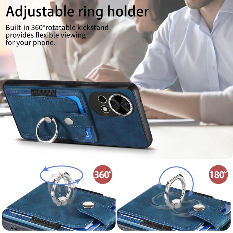 For Huawei nova 13 Pro Retro Skin-feel Ring Card Wallet Phone Case