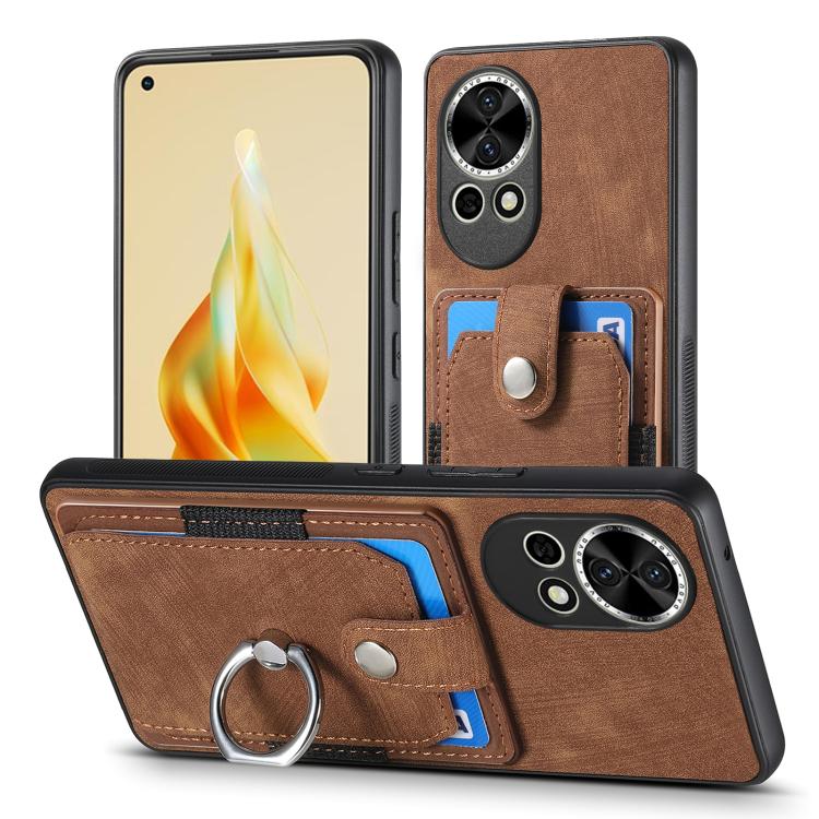For Huawei nova 13 Pro Retro Skin-feel Ring Card Wallet Phone Case