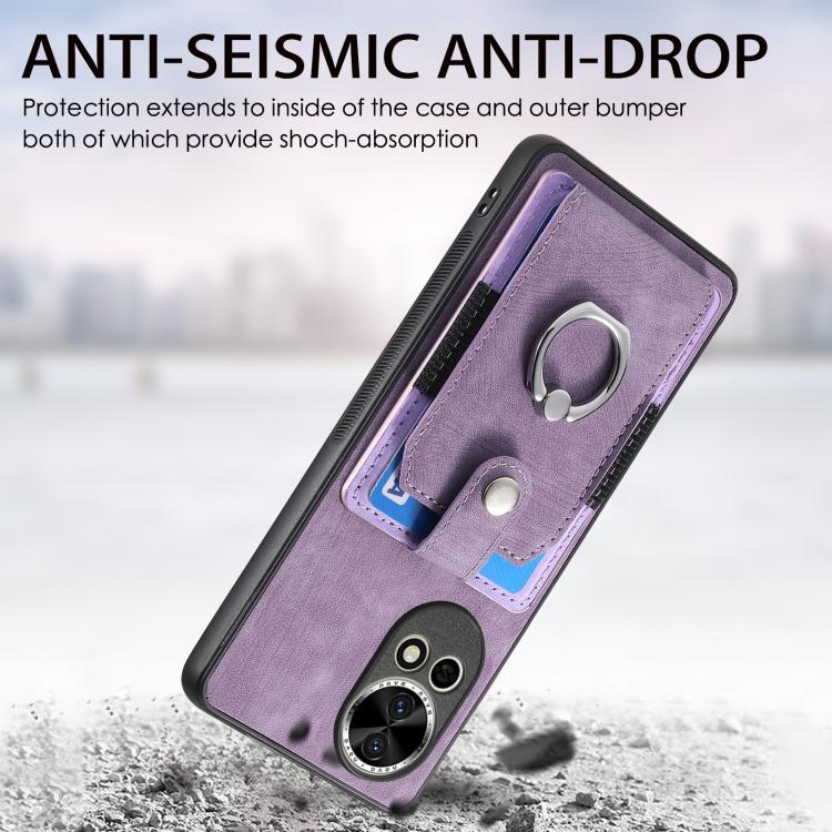 For Huawei nova 13 Pro Retro Skin-feel Ring Card Wallet Phone Case