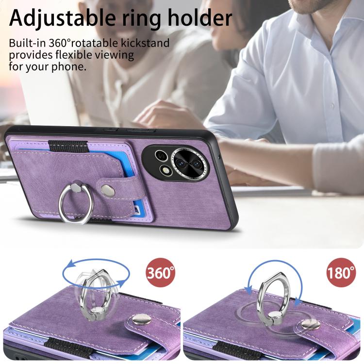 For Huawei nova 13 Pro Retro Skin-feel Ring Card Wallet Phone Case