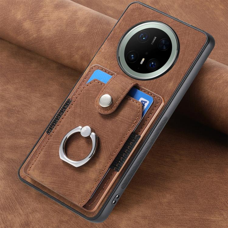 For Huawei Mate 70 Retro Skin-feel Ring Card Wallet Phone Case
