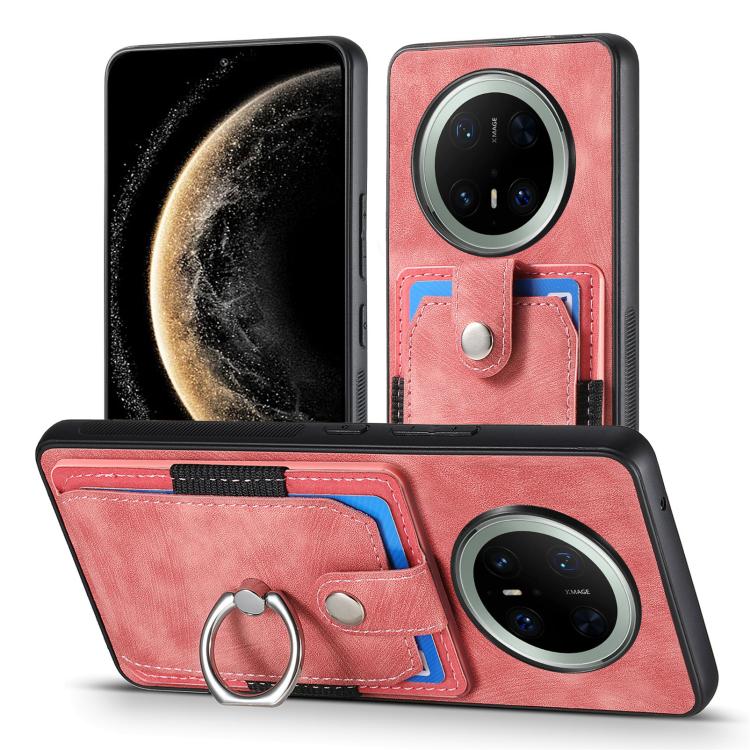For Huawei Mate 70 Retro Skin-feel Ring Card Wallet Phone Case