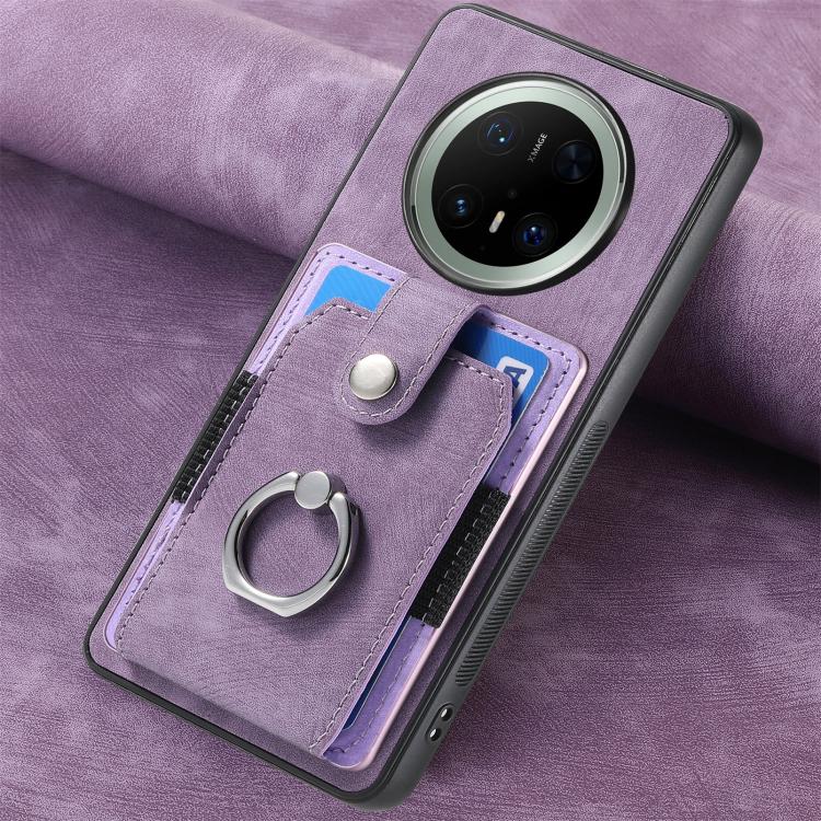 For Huawei Mate 70 Retro Skin-feel Ring Card Wallet Phone Case