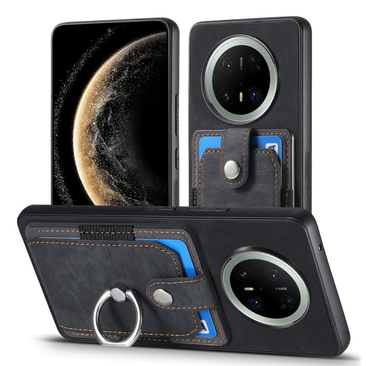 For Huawei Mate 70 Pro+ Retro Skin-feel Ring Card Wallet Phone Case