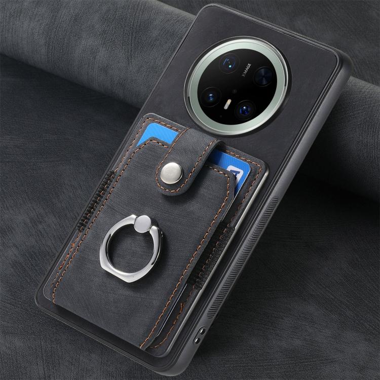 For Huawei Mate 70 Pro+ Retro Skin-feel Ring Card Wallet Phone Case