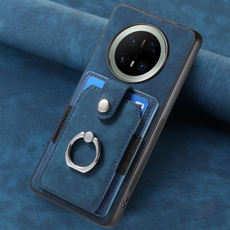 For Huawei Mate 70 Pro+ Retro Skin-feel Ring Card Wallet Phone Case