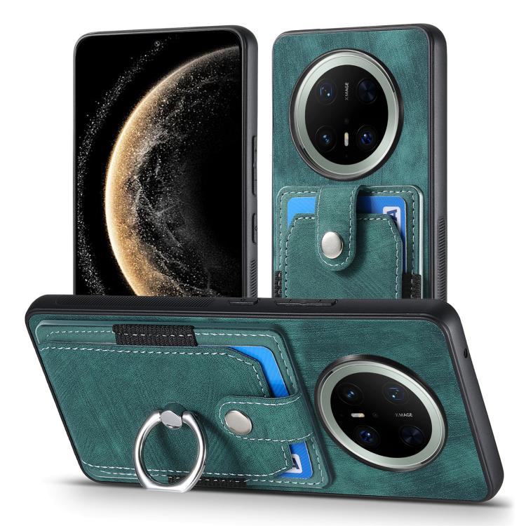 For Huawei Mate 70 Pro+ Retro Skin-feel Ring Card Wallet Phone Case