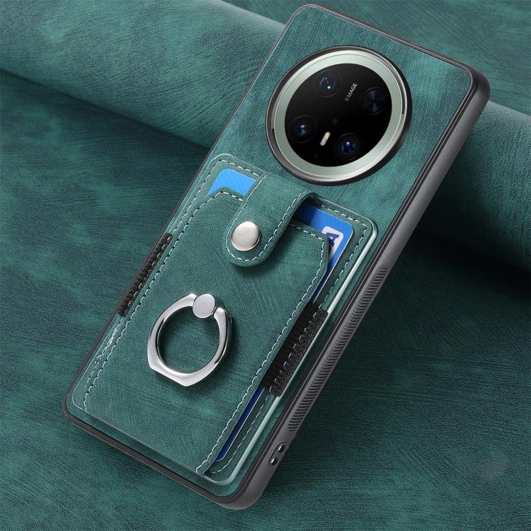 For Huawei Mate 70 Pro+ Retro Skin-feel Ring Card Wallet Phone Case