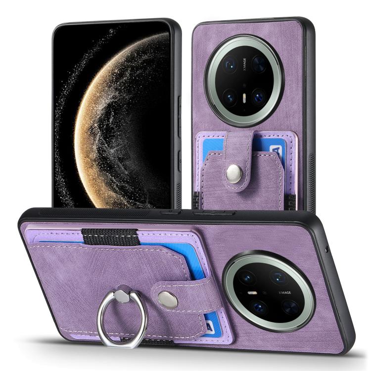 For Huawei Mate 70 Pro+ Retro Skin-feel Ring Card Wallet Phone Case