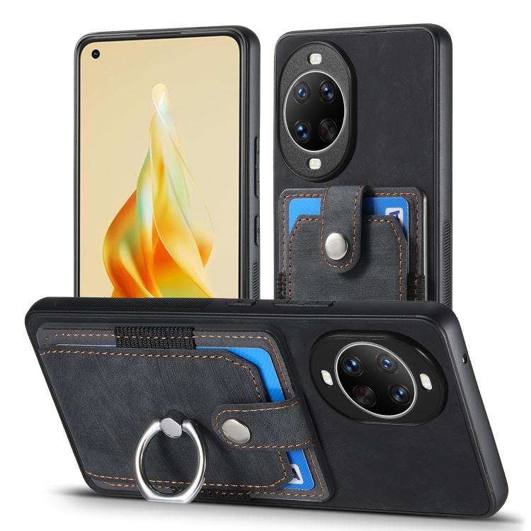 For Huawei nova 14 Retro Skin-feel Ring Card Wallet Phone Case