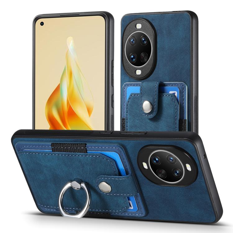 For Huawei nova 14 Retro Skin-feel Ring Card Wallet Phone Case
