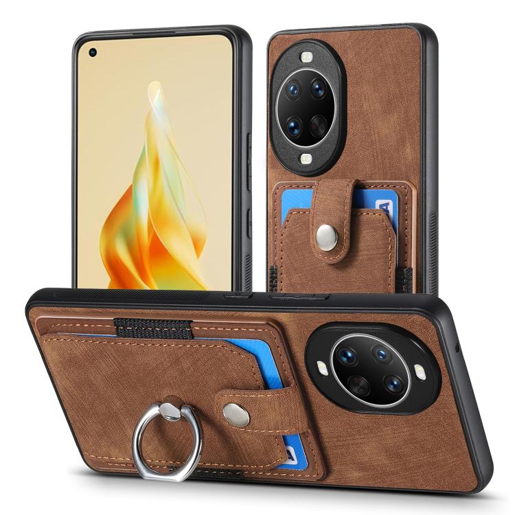 For Huawei nova 14 Retro Skin-feel Ring Card Wallet Phone Case