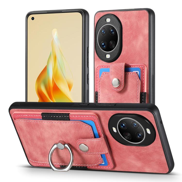 For Huawei nova 14 Retro Skin-feel Ring Card Wallet Phone Case