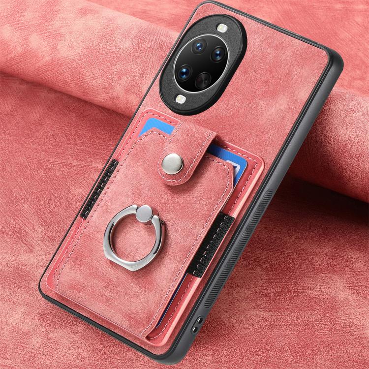 For Huawei nova 14 Retro Skin-feel Ring Card Wallet Phone Case