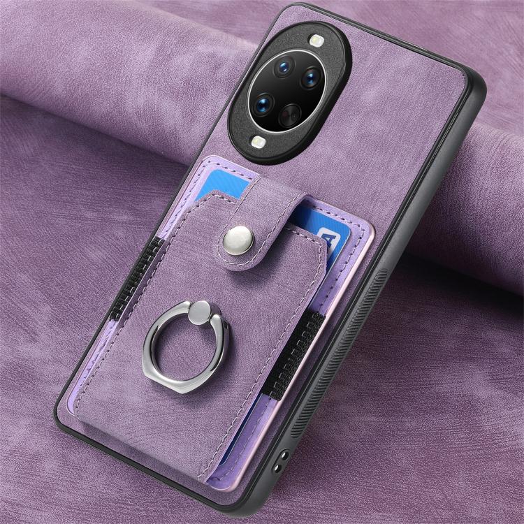 For Huawei nova 14 Retro Skin-feel Ring Card Wallet Phone Case