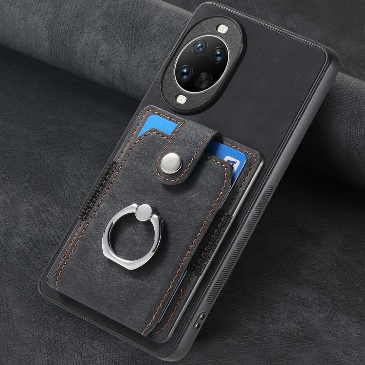 For Huawei nova 14 Pro Retro Skin-feel Ring Card Wallet Phone Case