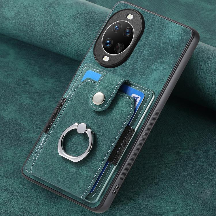 For Huawei nova 14 Pro Retro Skin-feel Ring Card Wallet Phone Case