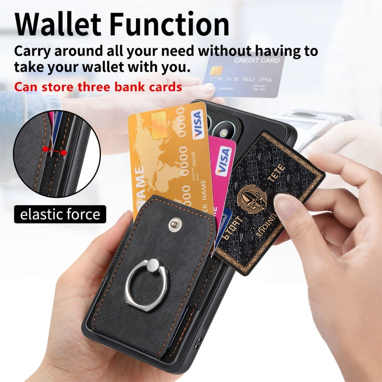 For Honor X8b Retro Skin-feel Ring Card Wallet Phone Case