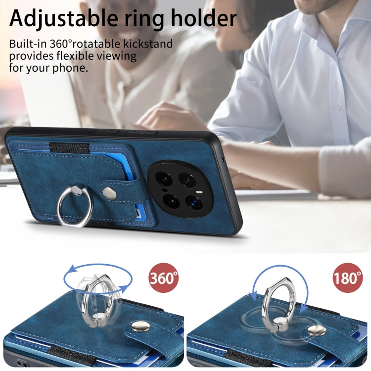 For Honor Magic7 Pro Retro Skin-feel Ring Card Wallet Phone Case