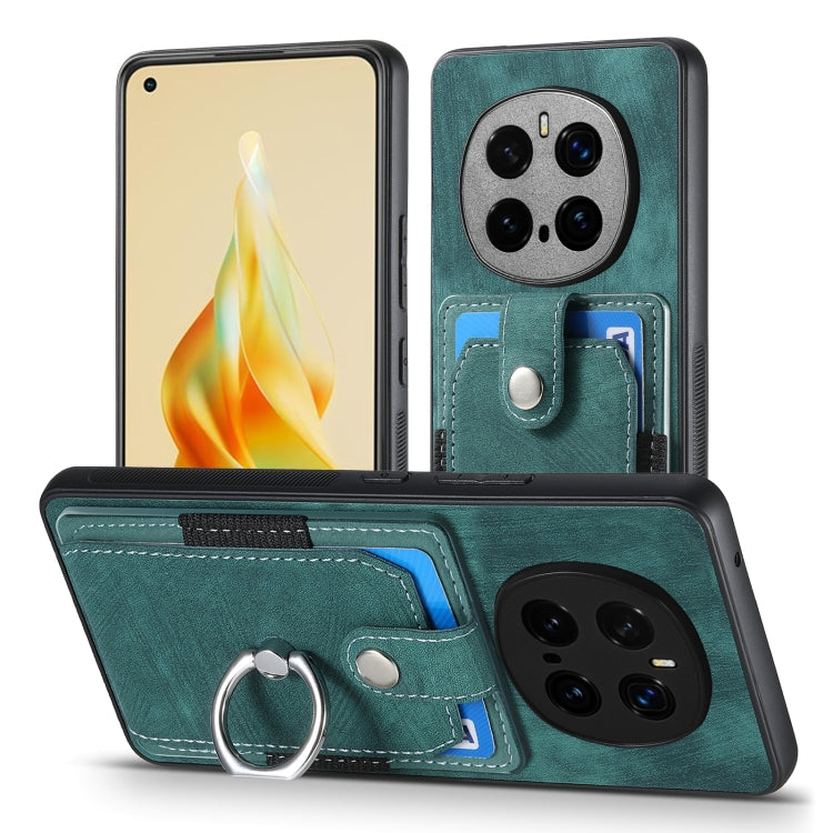 For Honor Magic7 Pro Retro Skin-feel Ring Card Wallet Phone Case
