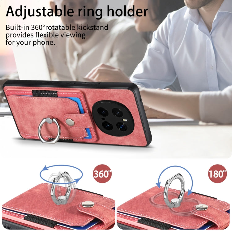 For Honor Magic7 Pro Retro Skin-feel Ring Card Wallet Phone Case