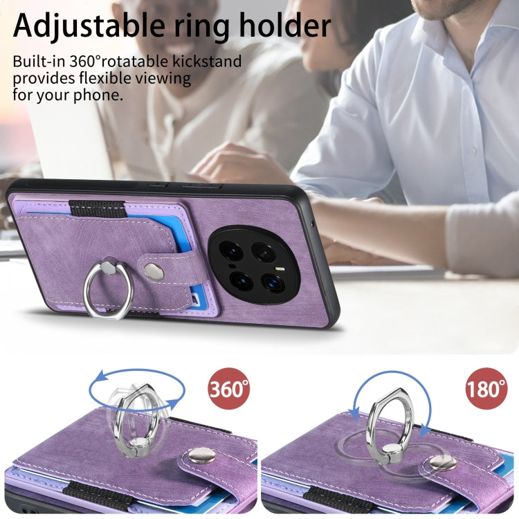 For Honor Magic7 Pro Retro Skin-feel Ring Card Wallet Phone Case