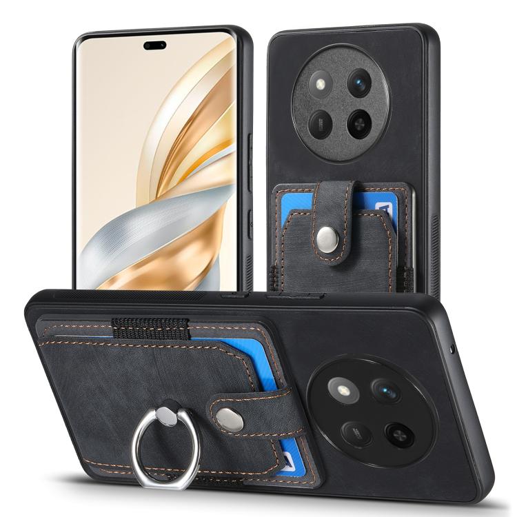 For Honor X60 Pro Retro Skin-feel Ring Card Wallet Phone Case