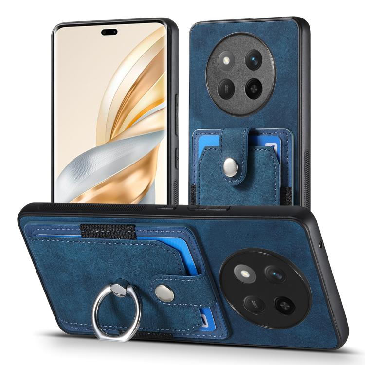 For Honor X60 Pro Retro Skin-feel Ring Card Wallet Phone Case
